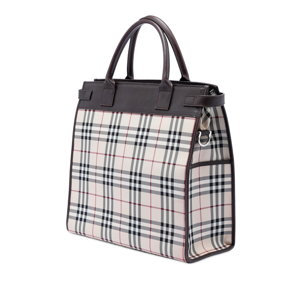 Pre-Loved Burberry House Check Canvas Convertible Tote - Picture 2 of 6